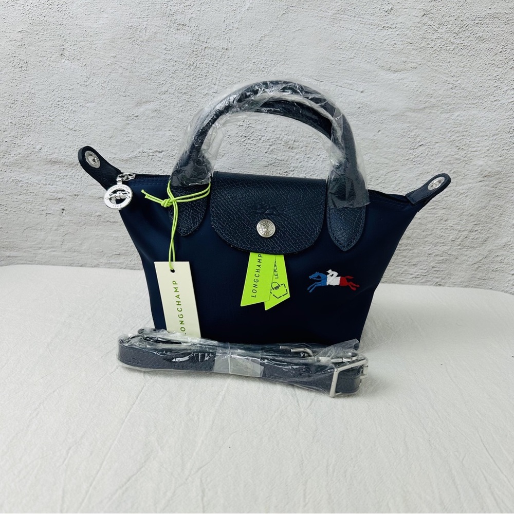 659-Longchamp Le Pliage Mini Crossbody Bag Shoulder Bag Tote Navy